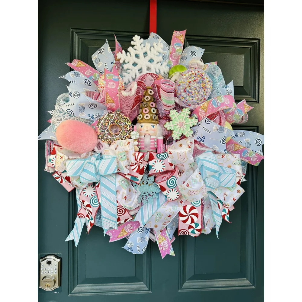 Candyland Wreath, nutcracker wreath, candyland decor Decor, nutcracker decor